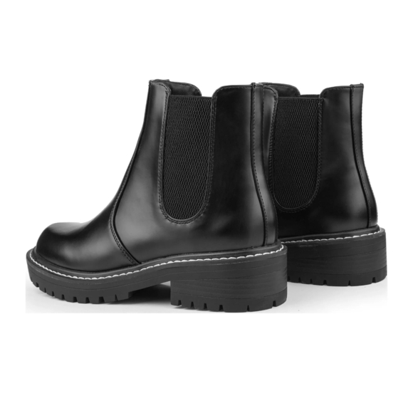 Ichigo Women's Black Chelsea Ankle Booties - Picture 2 of 12